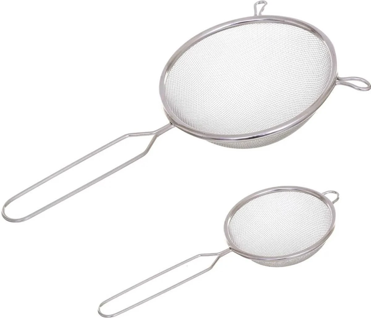 Set Van 2x Stuks Keukenzeefjes 23 En 28 Cm Van RVS - Zeefjes - Zeven