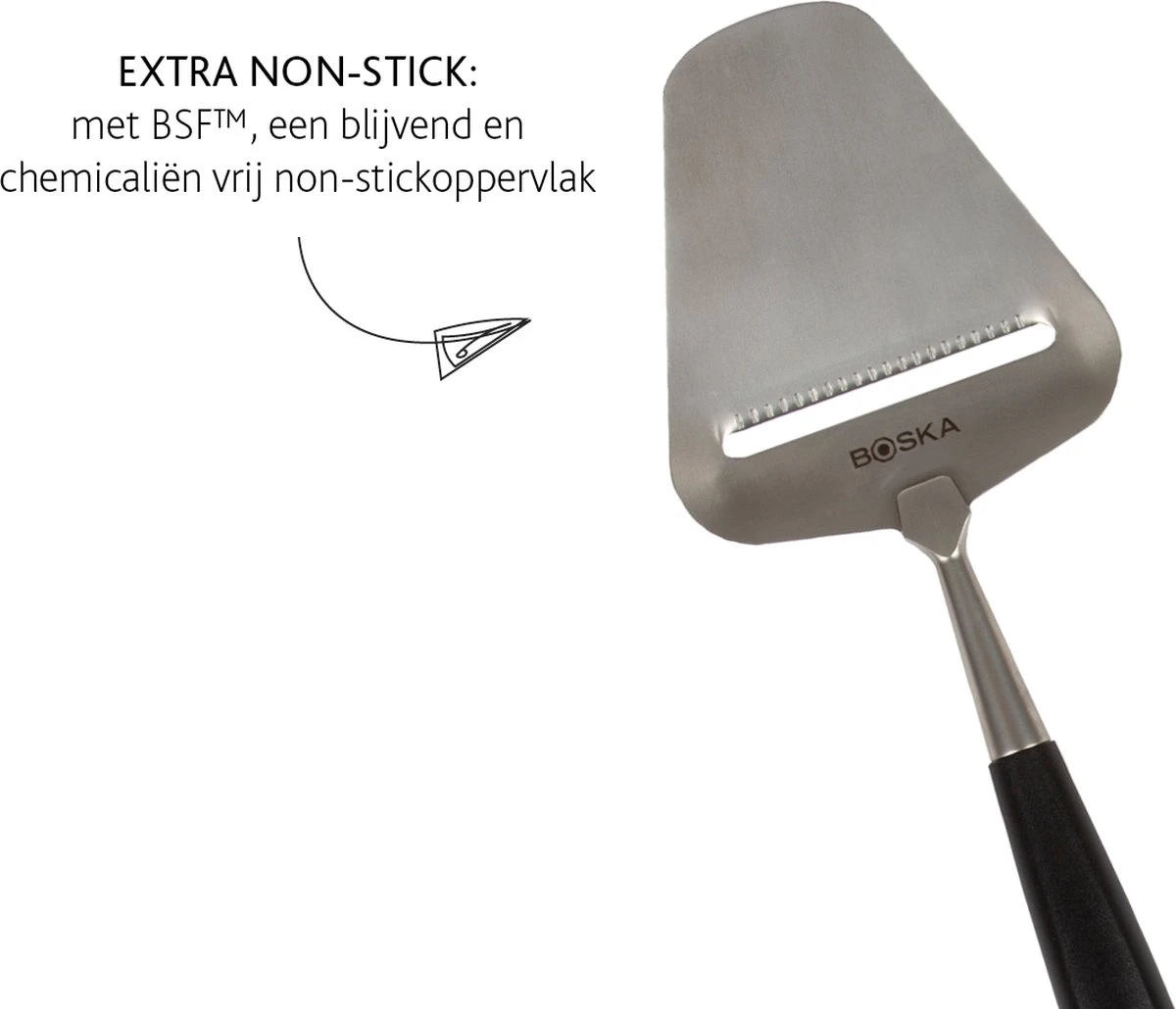 Boska Kaasschaaf Milano+ - Kaasschaaf Voor Harde Kaas - Vaatwasserbestendig - Kaasschaaf Zwart - Cadeautips - Keukengerei - Keuken Accessoires - 10 Jaar Garantie - Afbeelding 4