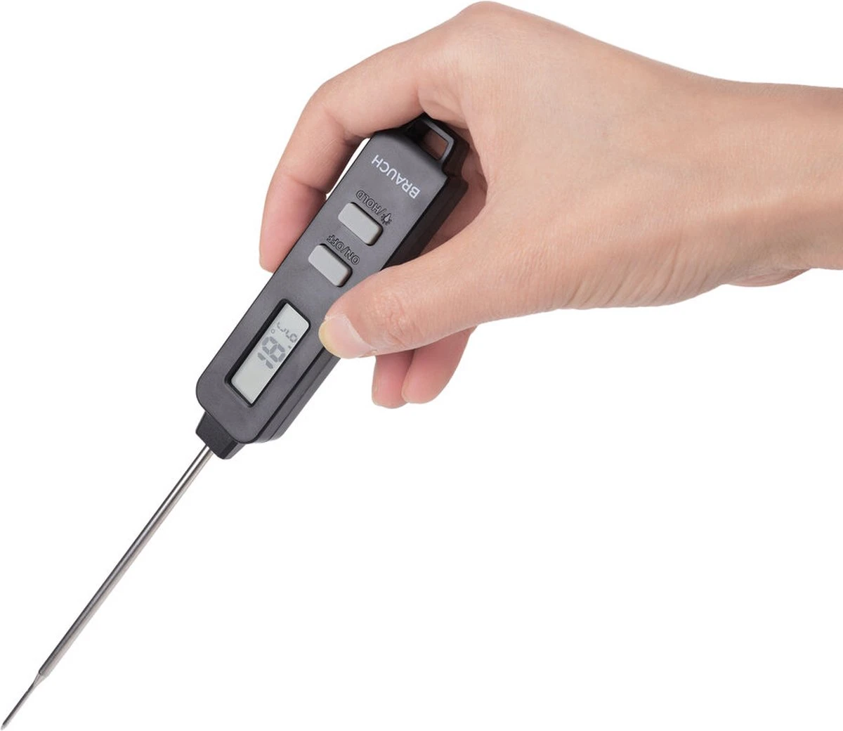 Brauch TP500 - Thermometer - Keukenthermometer - RVS - Voedsel Melk, Vlees, BBQ, Water, Zwart - Afbeelding 2