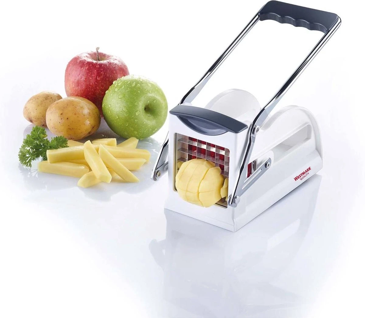 Westmark Sturdy Frietsnijder - Met Drie Messen - Wit - Afbeelding 7