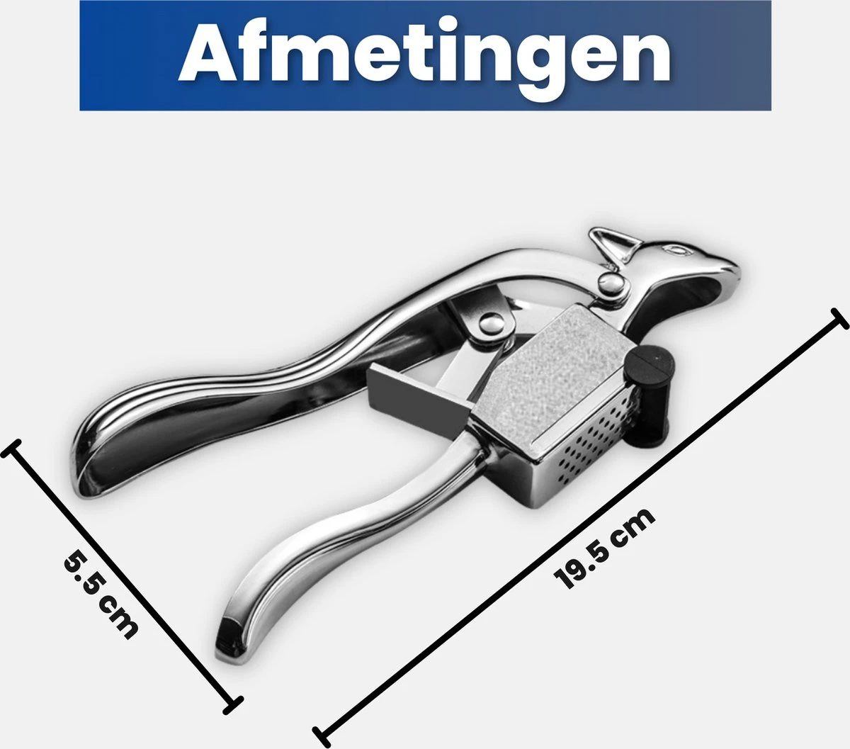 D'Luxe - The Squirrel Knoflookpers - Met Schraap Systeem - Knoflookpers-gemberpers- Met Gratis Siliconen Peller & Borstel - Afbeelding 9