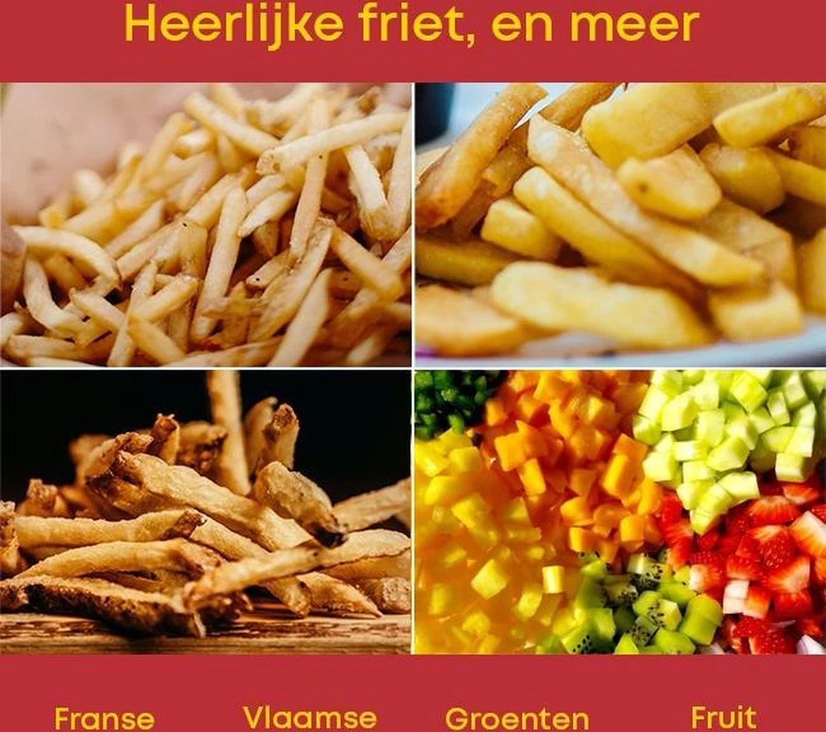 Yugn DeLux Frietsnijder - Roestvrijstaal - Zilver - Incl. Schiller - Afbeelding 7