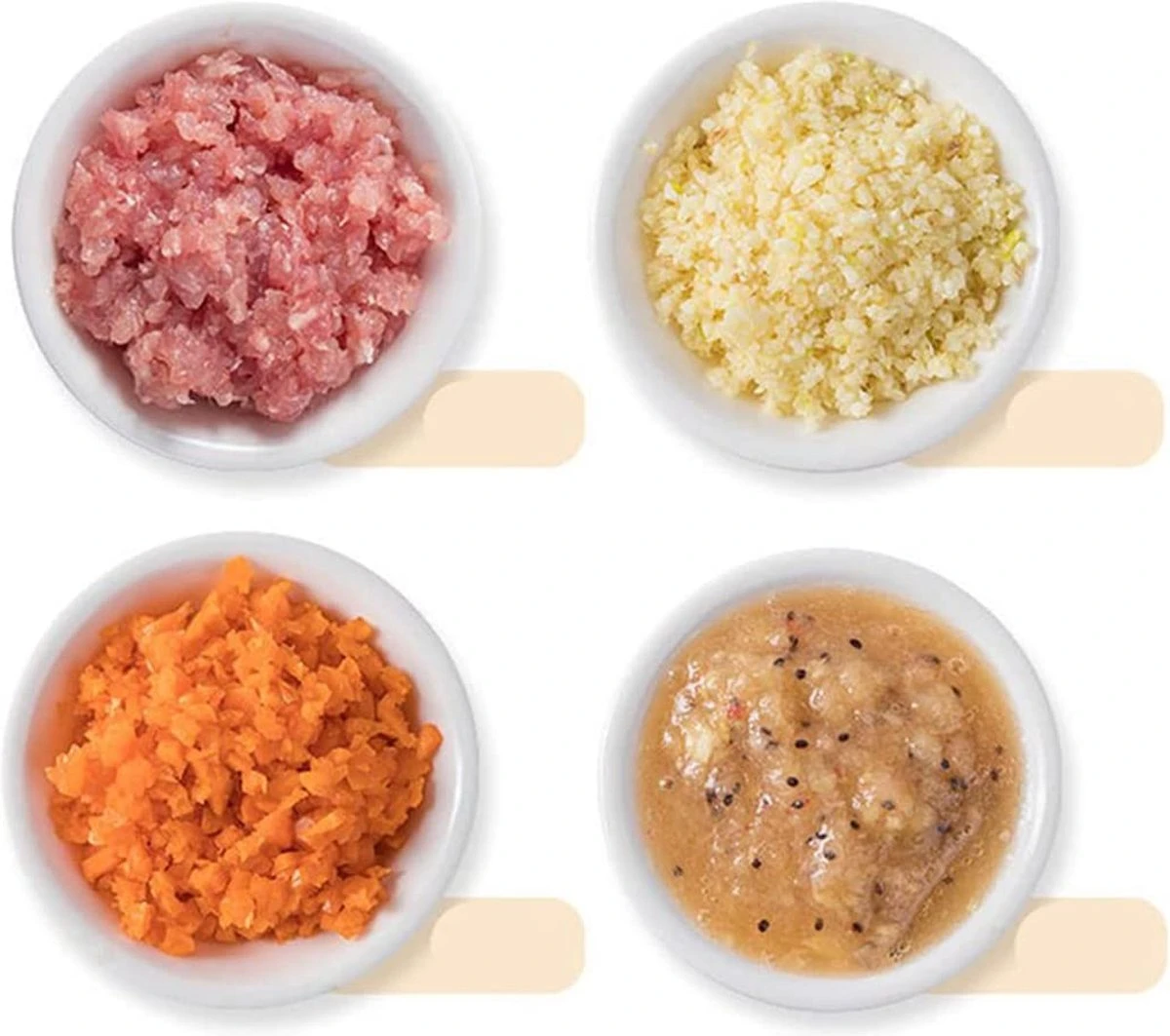 Doogo® Groentesnijder Met Trekkoord – Hakmolen – 900 ML – Groentehakker – Kruidenmolen – Uiensnijder – Pink - Afbeelding 16