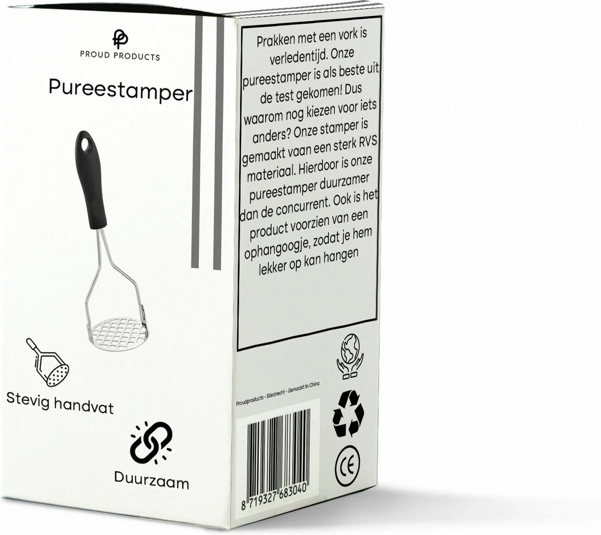 ProudProducts - Aardappelstamper – Pureestamper - RVS - Afbeelding 8