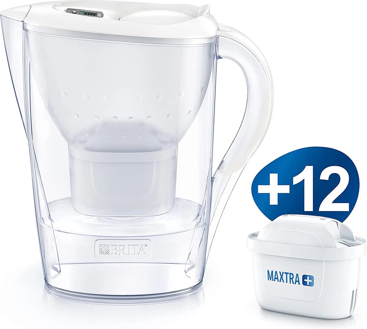 BRITA - Waterfilterkan Marella Cool - Wit - 2,4L + 12 MAXTRA+ Waterfilterpatronen