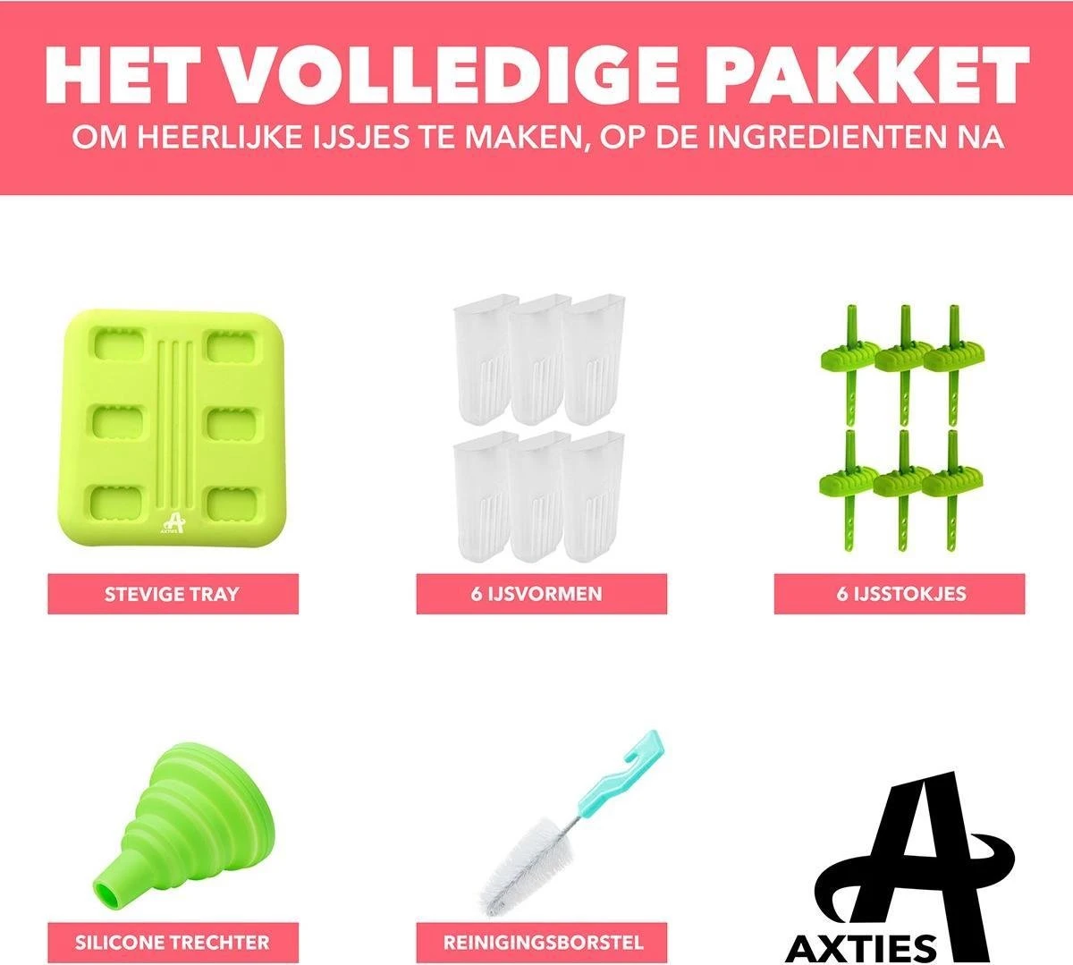 Axties - IJslolly Vormen - Siliconen - Multicolor - 6 Stuks - Afbeelding 8