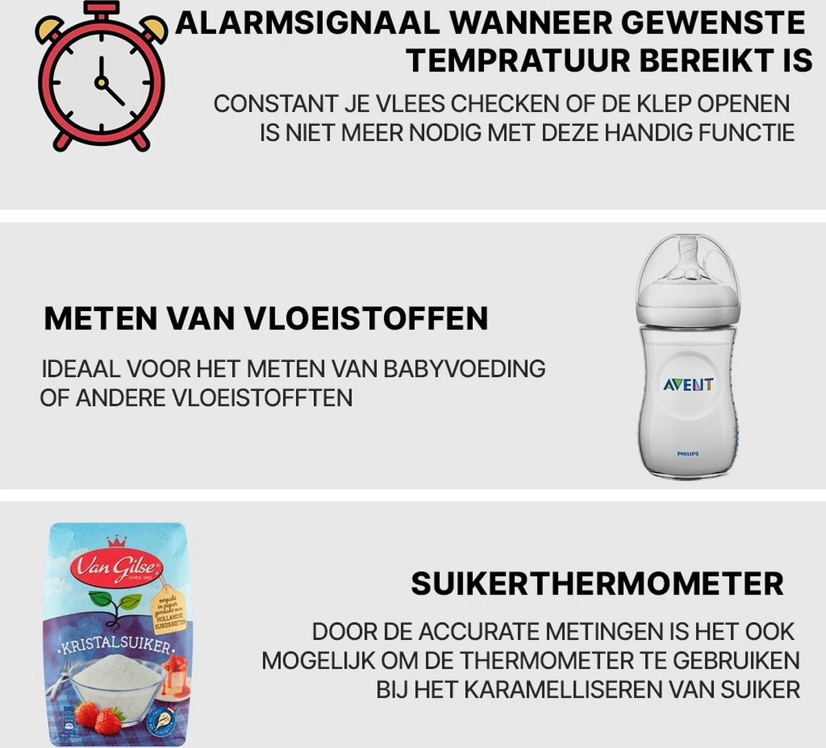 Vleesthermometer - BBQ Thermometer - Oventhermometer - Big Green Egg - Inclusief Sonde En Batterijen - Afbeelding 7