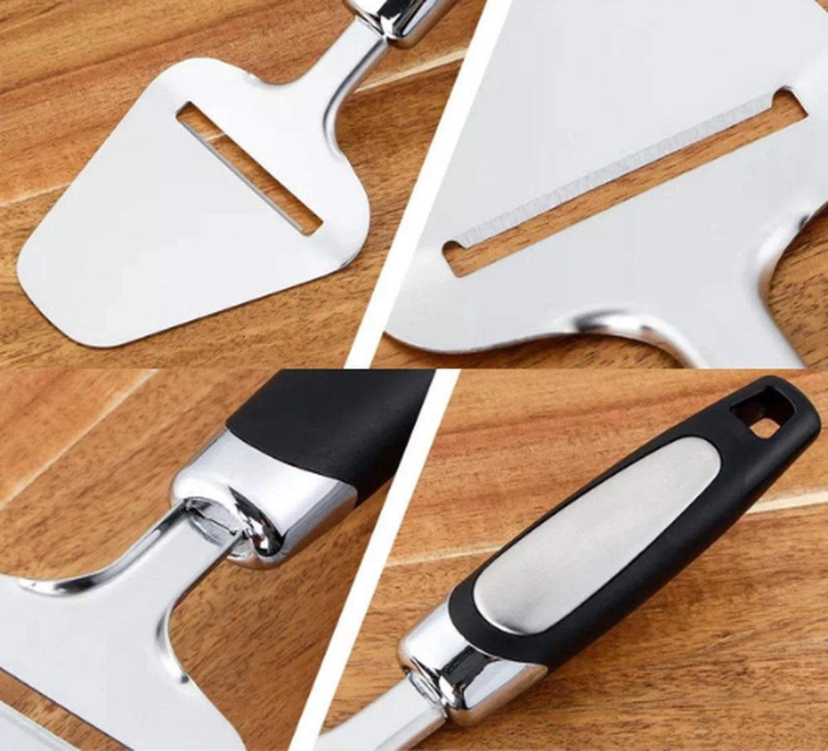 Merkloos, Kaasschaaf- Kaasschaaf Voor Harde Kaas-Kaasschaaf Voor Oude Kaas - Kaasschaaf Voor Jonge Kaas - Multifunctionele Kaasschaaf - Vaatwasser Bestendig - Kaasschaaf Zwart - RVS- 230 X 82 Mm- Keukengerei- Keuken Accessoires - Afbeelding 8