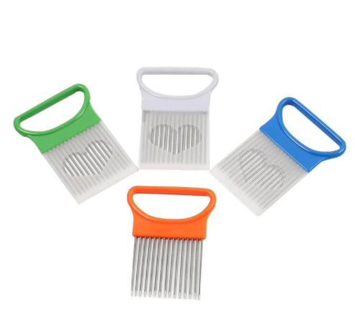 Merkloos Uiensnijder - Groentesnijder - RVS - Wit - Afbeelding 4