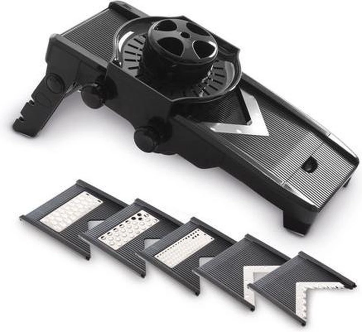 Hendi Mandoline Groentesnijder V-vorm - Incl. 5 Extra RVS Messen - Instelbare Snijdikte 1 Tot 9 Mm - Afbeelding 7