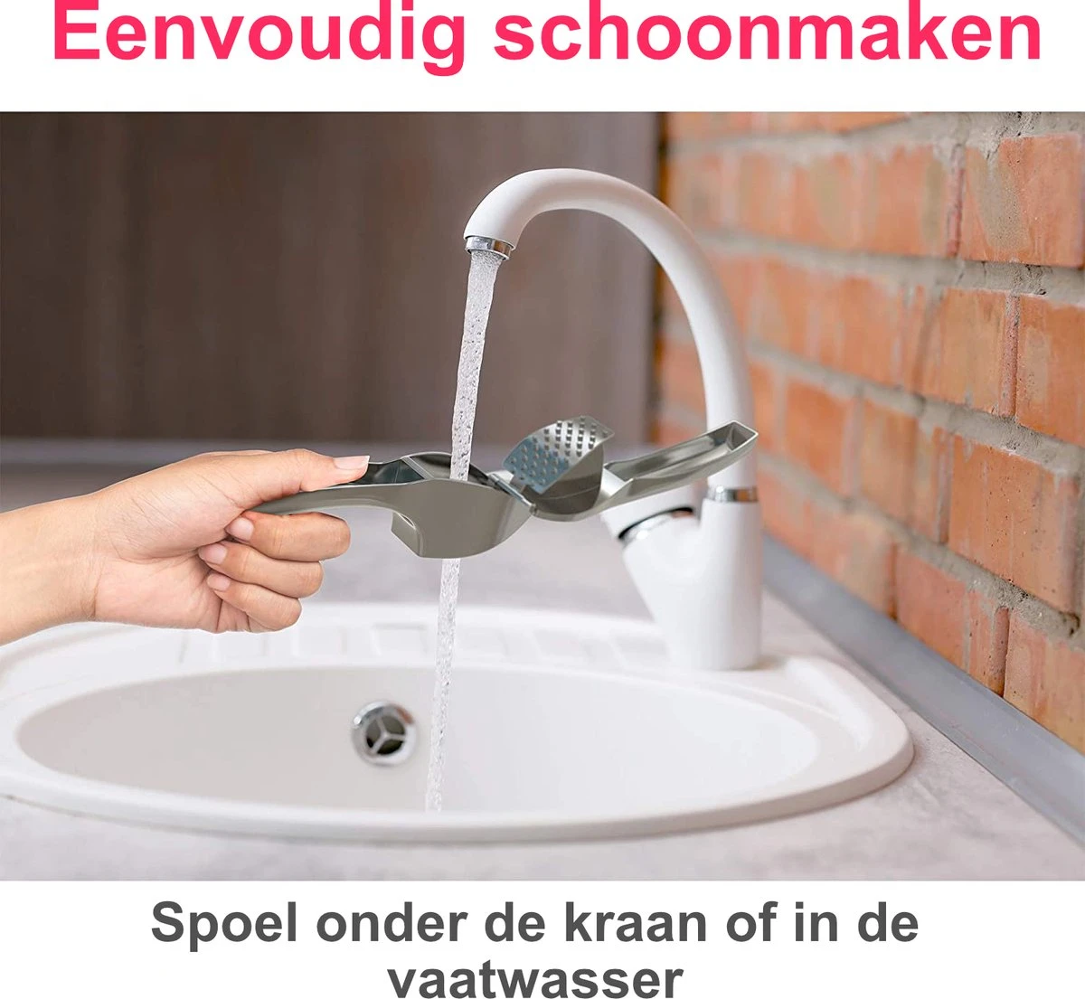 KitchenLove Knoflookpers - Knoflookpers/Gemberpers - Vaatwasser Bestendig - Afbeelding 3