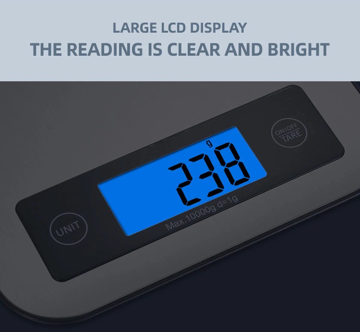 Digitale Precisie Keukenweegschaal - Weegvermogen Tot 10 KG - Incl. Batterijen - Grijs - RVS - Roestvrij Staal - Afbeelding 10