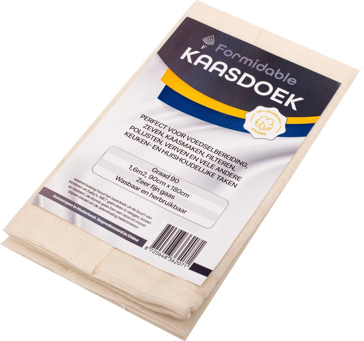 Kaasdoek - Neteldoek - Passeerdoek - Graad 90 - 90 X 180 CM