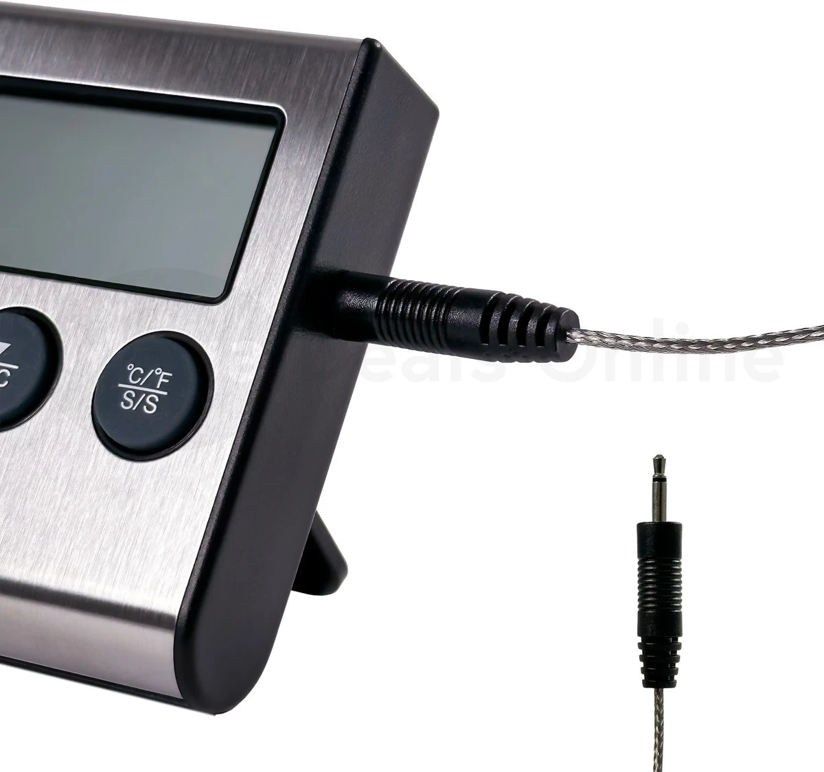 Merkloos MDO Vleesthermometer - Keukenthermometer - Digitaal - BBQ Thermometer - Oventhermometer - Kookthermometer- RVS - Afbeelding 2