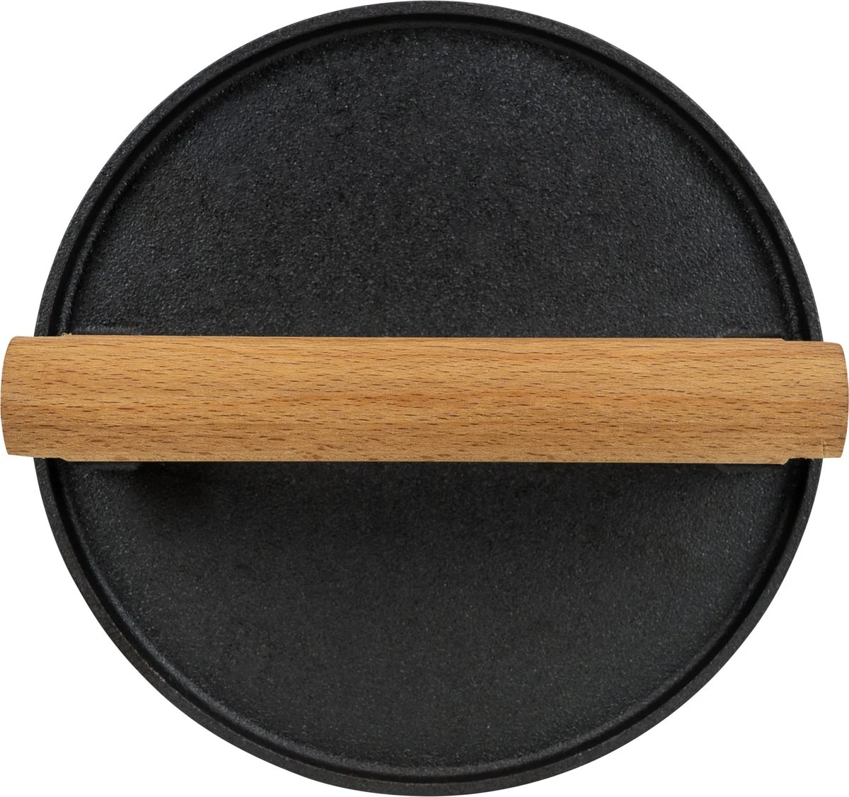 Krumble Hamburgerpers - Grillpers - Vleespers - Vleesverzwaarder - Grill Press - Barbecue Accessoires - Barbeque - Keukengerei - Kookgerei - Gietijzer - 18 X 18 X 7 Cm (lxbxh) - Zwart En Lichtbruin - Afbeelding 3