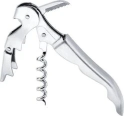 Kurkentrekker - Wijnopener - Bieropener - Kelnermes - Flesopener- Bierflesopener - Volledig RVS
