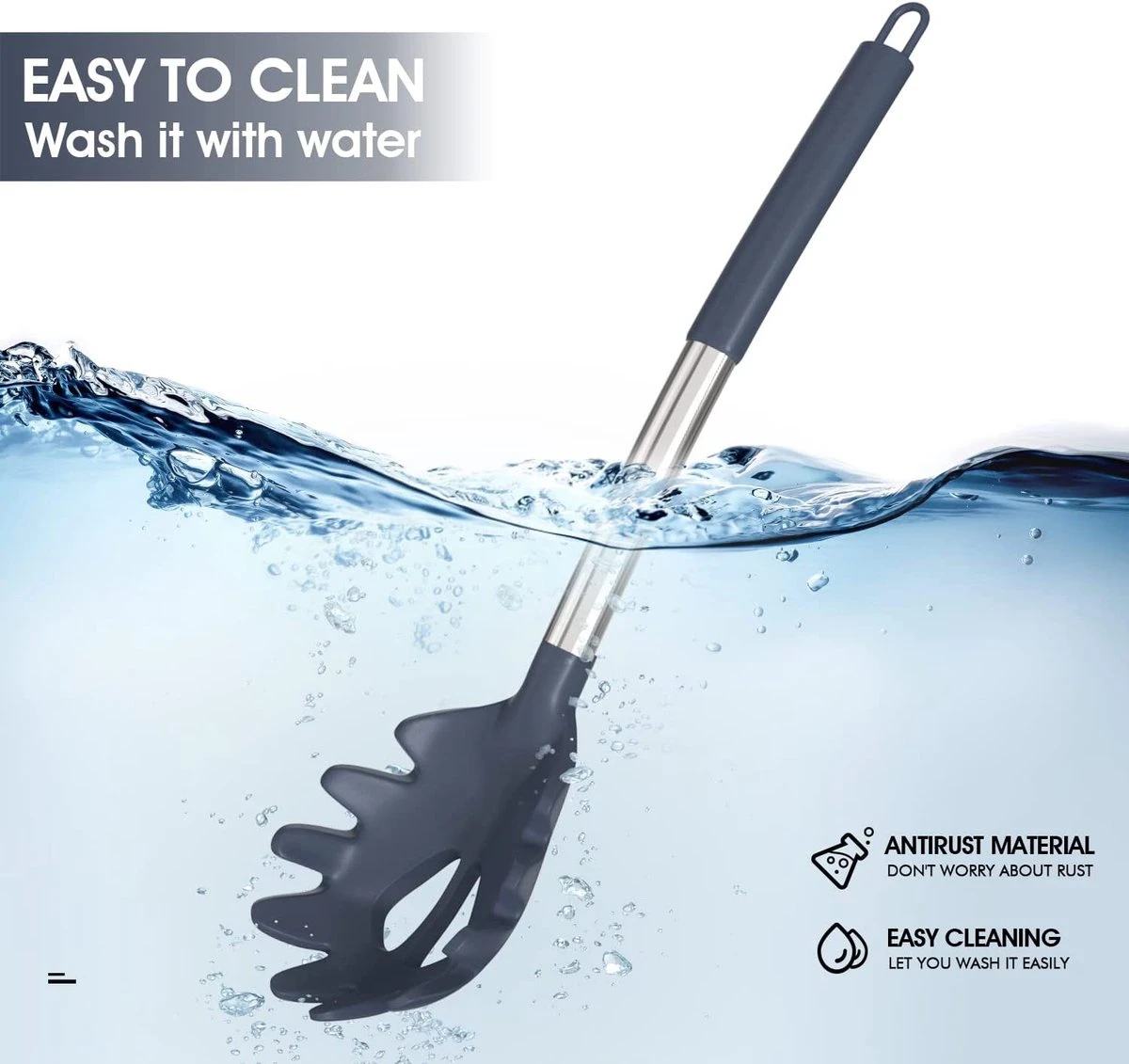 Keukengerei Set Met Houder 15-delig - Siliconen - Hittebestendig / BPA Vrij - Afbeelding 7