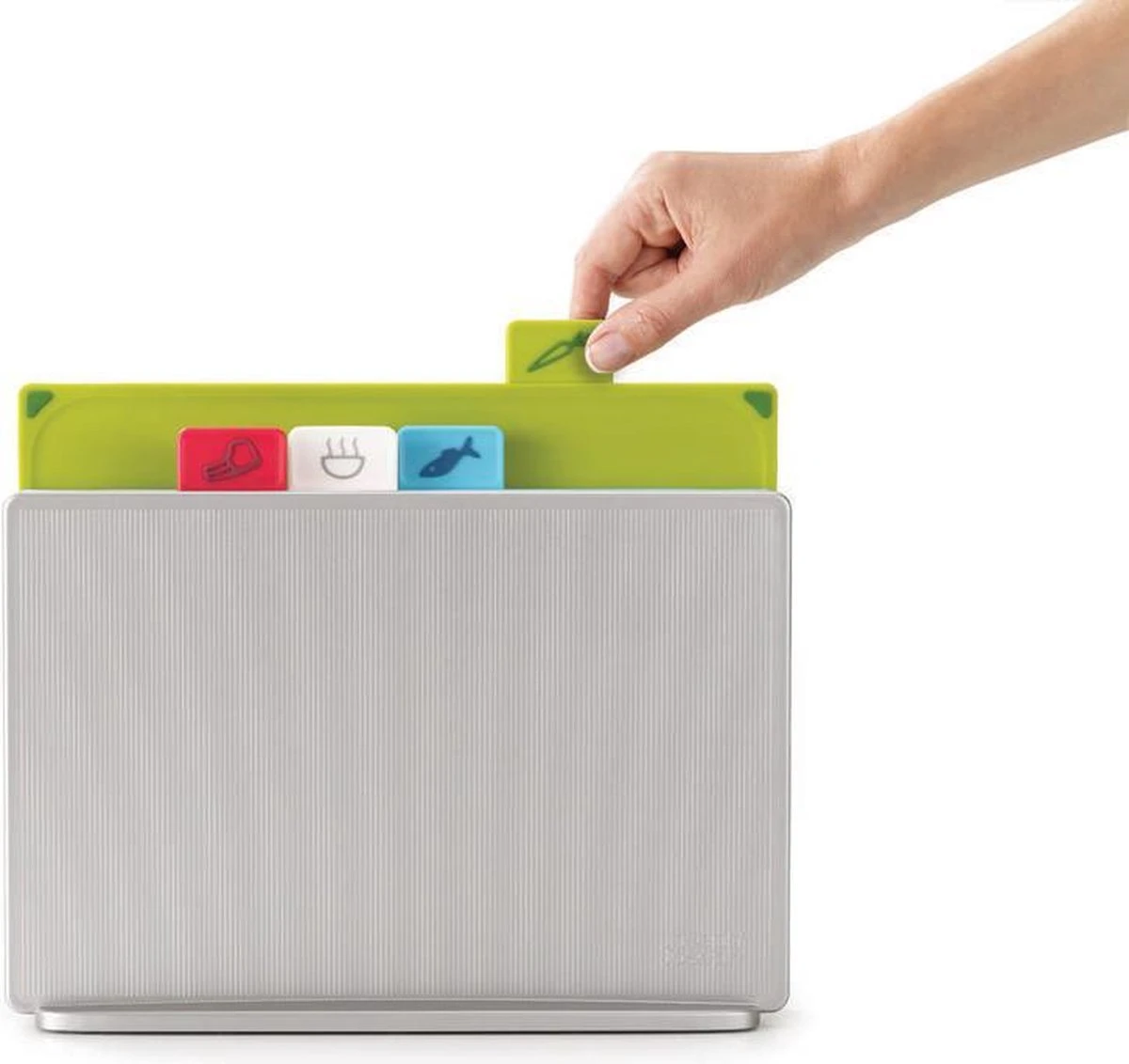 Joseph Joseph Index Snijplankenset - Met Houder - 30x20 Cm - 4 Stuks - Afbeelding 2