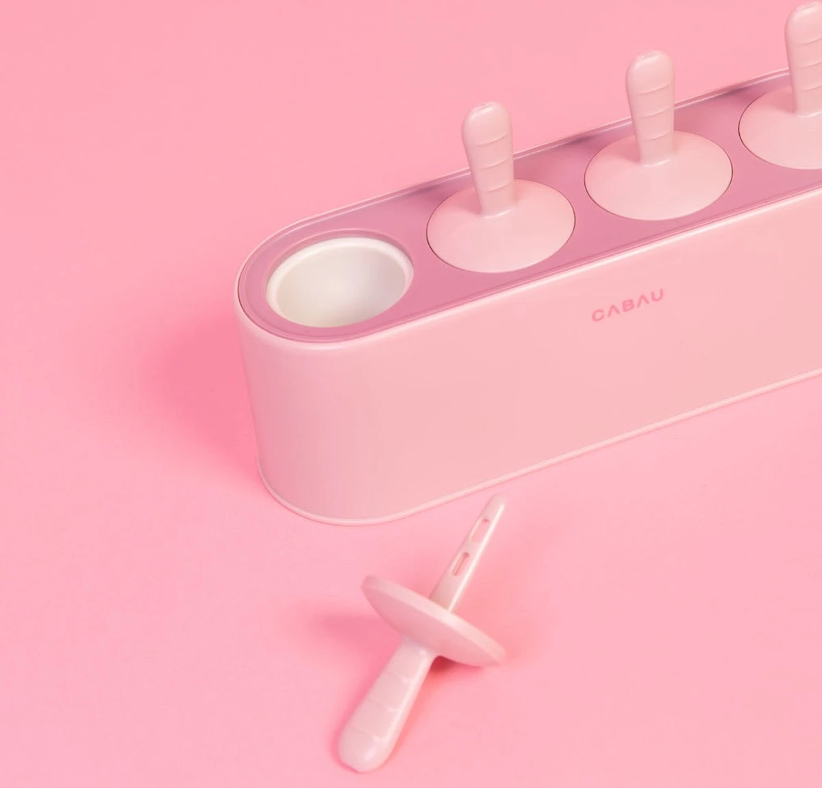 Cabau IJsjeshouder - IJslollymaker - Waterijsjes Maker - Stof- En Lekvrij - Zachte Siliconen - 4 Ijsjes - Perfect Voor De Cabau High Protein Ice Cream - Afbeelding 8