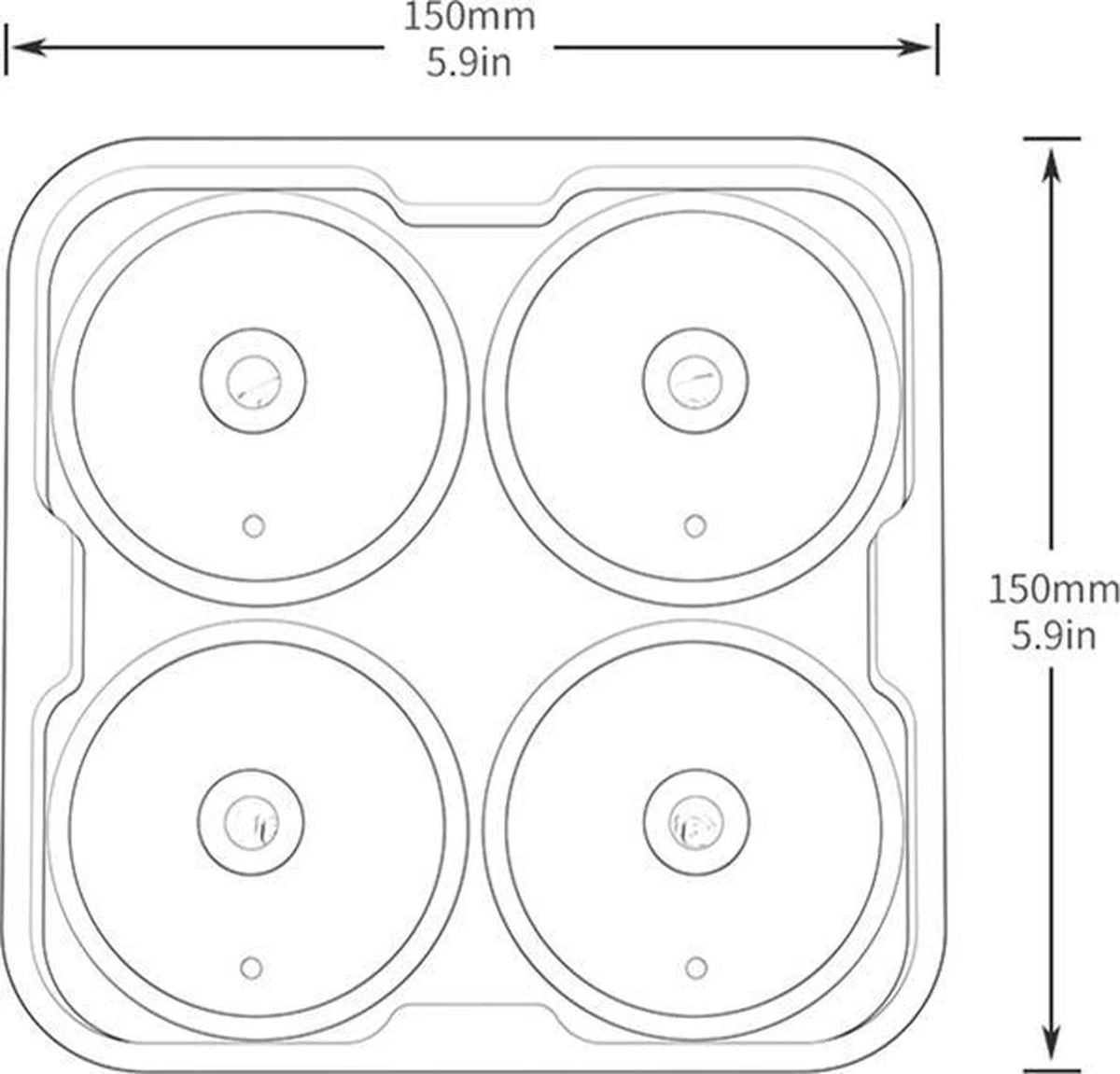 TDR - Siliconen Ijsblokjesvorm - Ijsbal Maker Met Deksel - Ijsklontjes Maken - 4 Vormen - Thema: Roos - Afbeelding 7