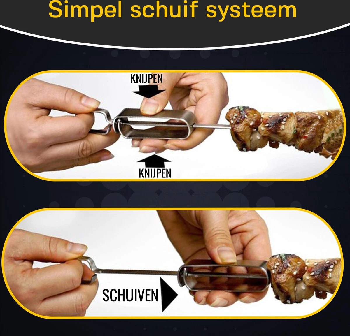 Ferodelli Kebab Spiezen - Bbq Spiezen - Set Van 6 - Barbeque Accesoires - Premium - Afbeelding 6