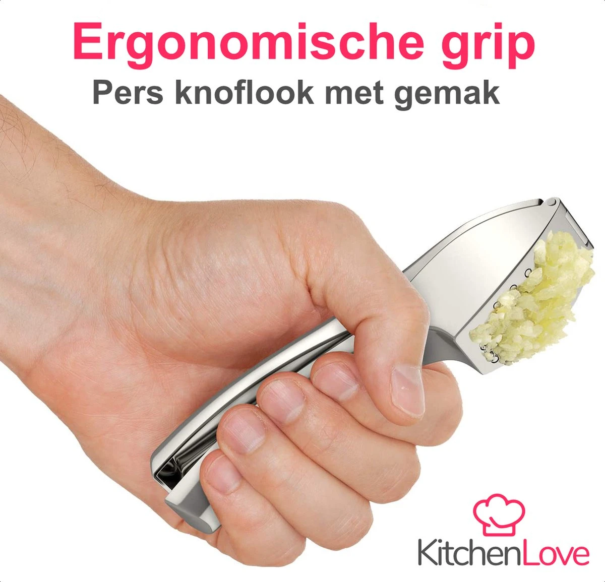 KitchenLove Knoflookpers - Knoflookpers/Gemberpers - Vaatwasser Bestendig - Afbeelding 2