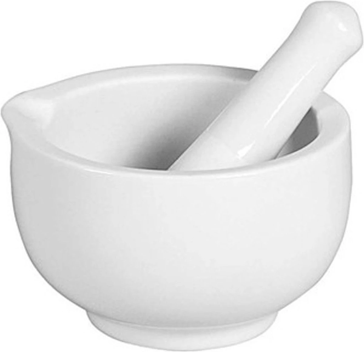 Svenska Living Vijzel Met Stamper - Wit - Keramiek - D8 Cm - Afbeelding 4