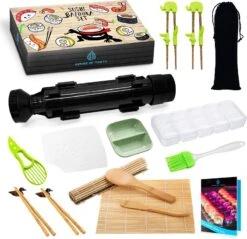 Sushi Bazooka - XXL Sushi Set - Sushi Kit Incl. 4 Paar Chopsticks - Sushi Maker