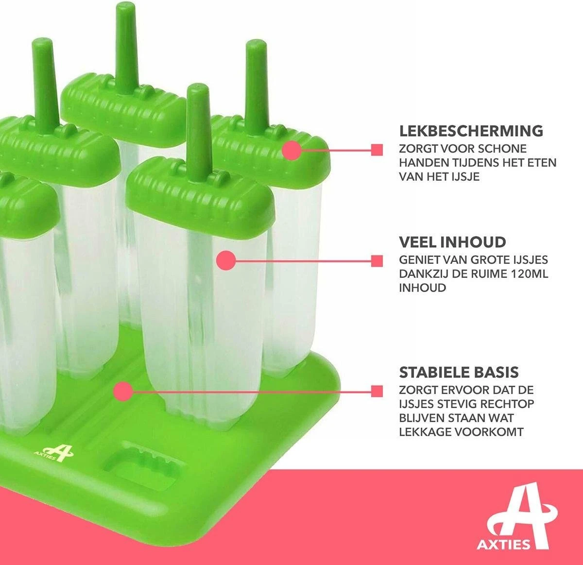 Axties - IJslolly Vormen - Siliconen - Multicolor - 6 Stuks - Afbeelding 9