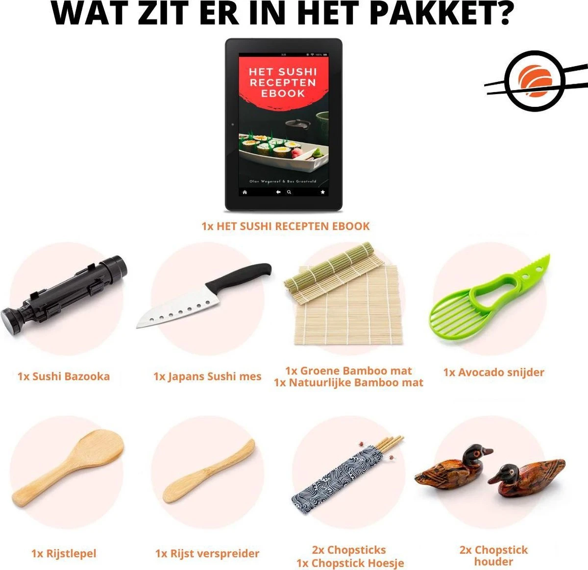 XXL Sushi Set - Sushi Maken- Sushi Maker - Milieuvriendelijk - Sushi Bazooka Kit - Inclusief Online Sushi Kookboek En Avocado Snijder - Wit - Afbeelding 7