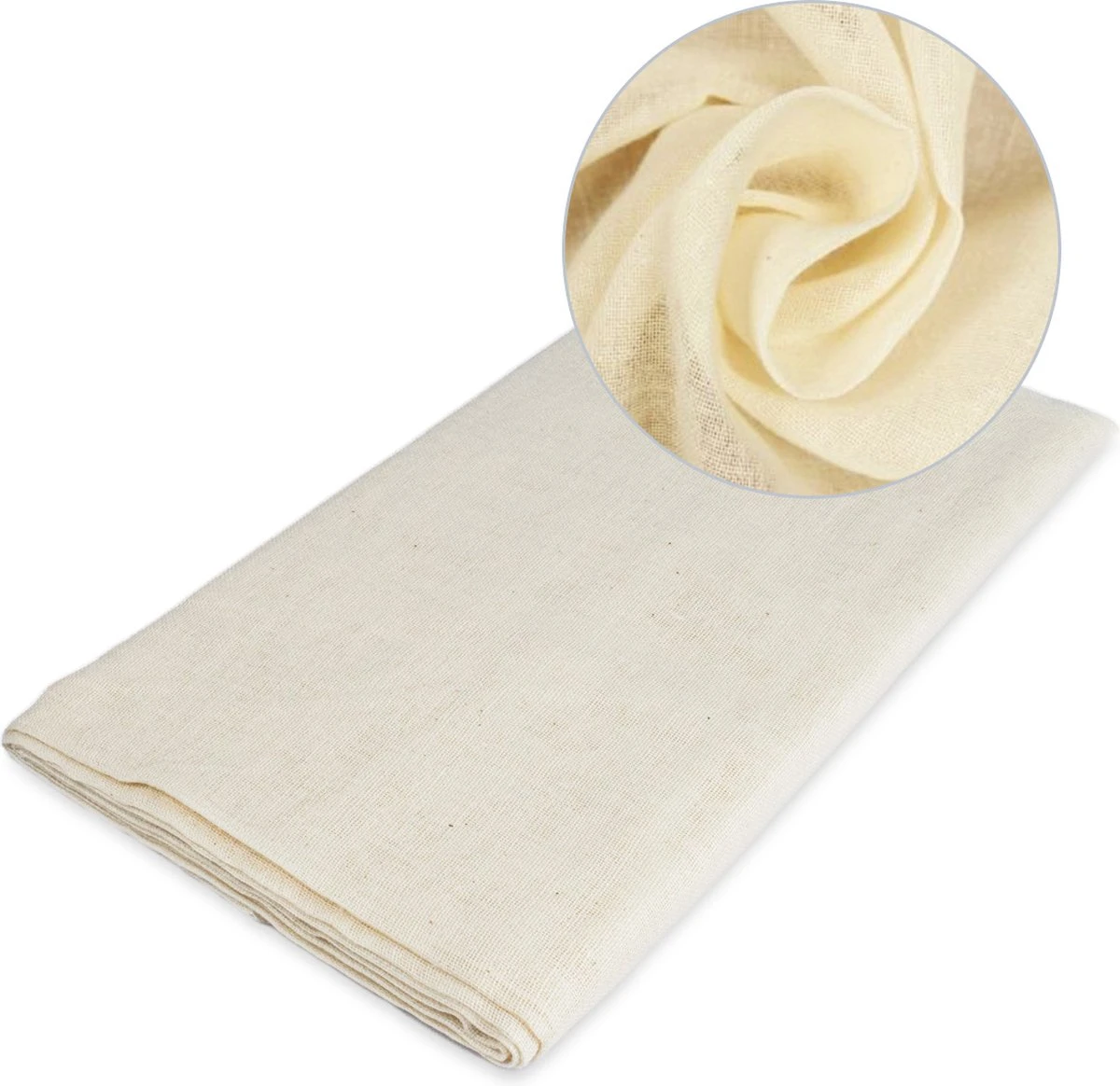 Kaasdoek - Neteldoek Ongebleekt - Passeerdoek - Zeefzak - 180x90cm - Katoen