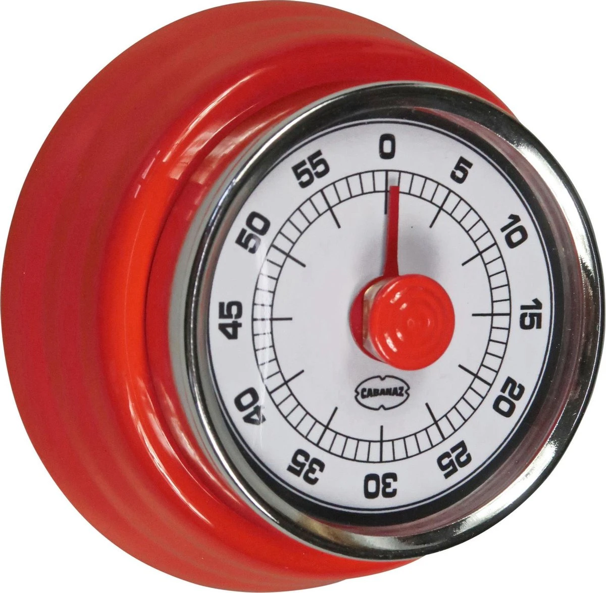 CABANAZ - Mechanische Kookwekker, Metaal Met Magneet, KITCHEN TIMER, Rood
