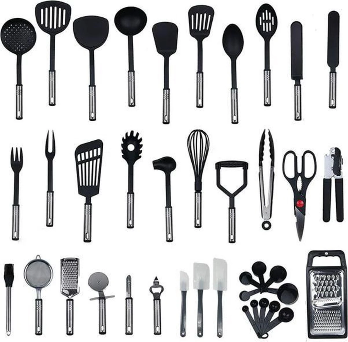 Kookgerei Set - Zwart - 42-delig - Keukengerei - Afbeelding 8