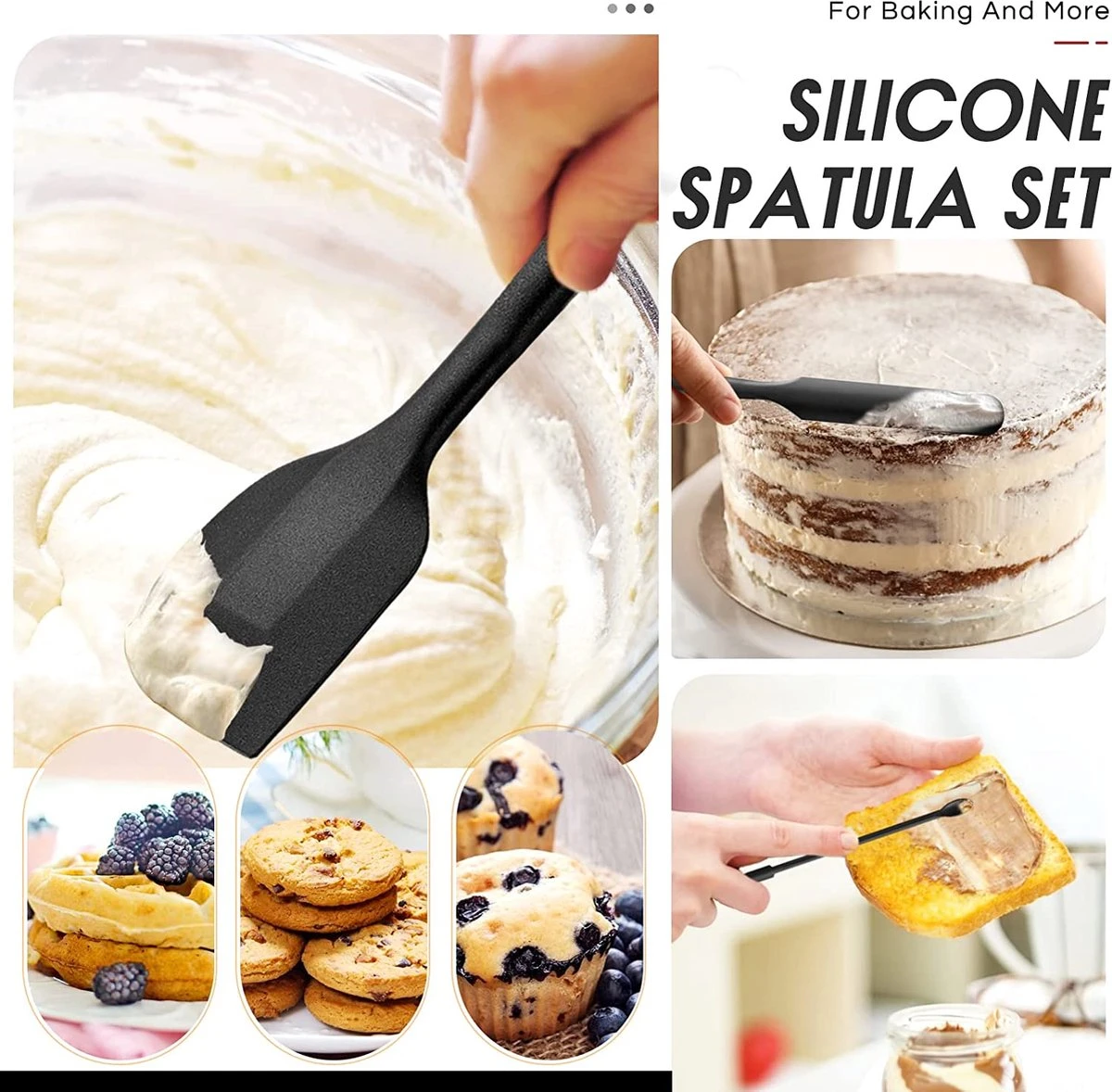 Keukengerei Set Met Houder 15-delig - Siliconen - Hittebestendig / BPA Vrij - Afbeelding 8