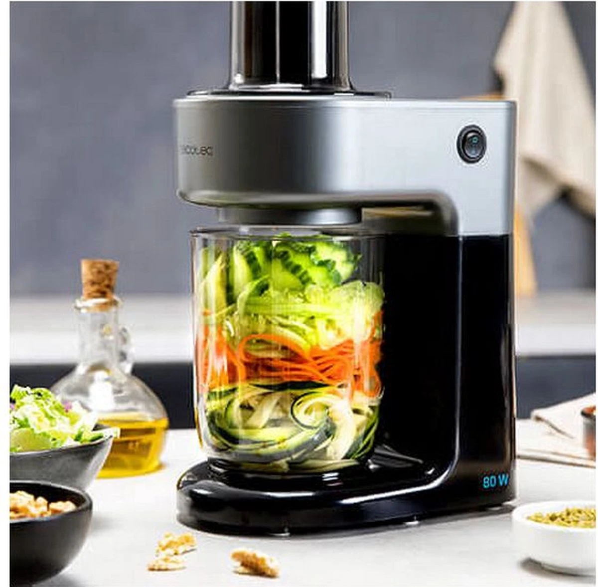 Cecotec - Elektrische Groentesnijder Machine SpiralChef 400 - 1 Liter - 80W - Antislip - Mandoline - Uiensnijder - Groentesnijder - Groentesnijder Electrisch - Afbeelding 3