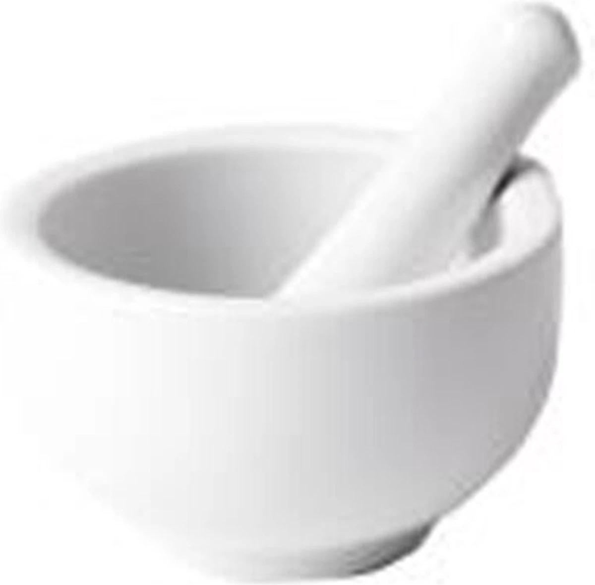 Svenska Living Vijzel Met Stamper - Wit - Keramiek - D8 Cm