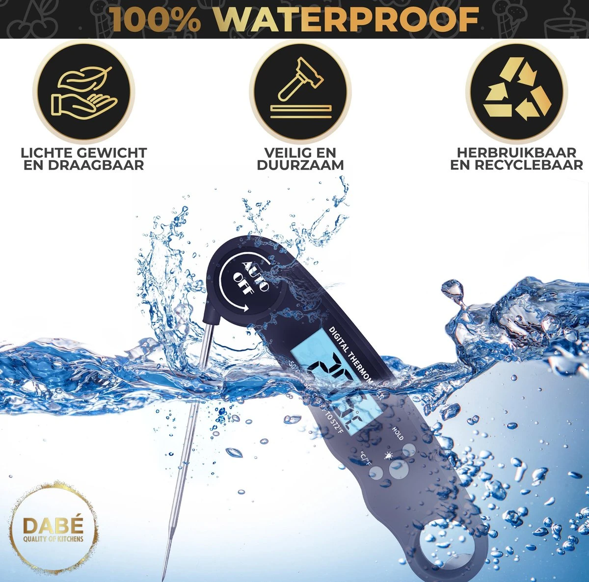 Dabé Draadloze Vleesthermometer - Keukenthermometer - Afbeelding 6