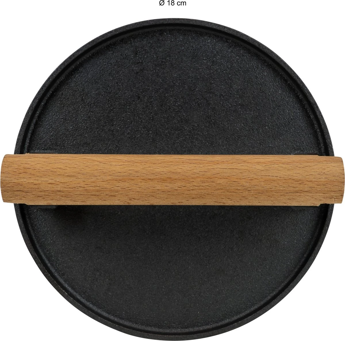 Krumble Hamburgerpers - Grillpers - Vleespers - Vleesverzwaarder - Grill Press - Barbecue Accessoires - Barbeque - Keukengerei - Kookgerei - Gietijzer - 18 X 18 X 7 Cm (lxbxh) - Zwart En Lichtbruin - Afbeelding 5