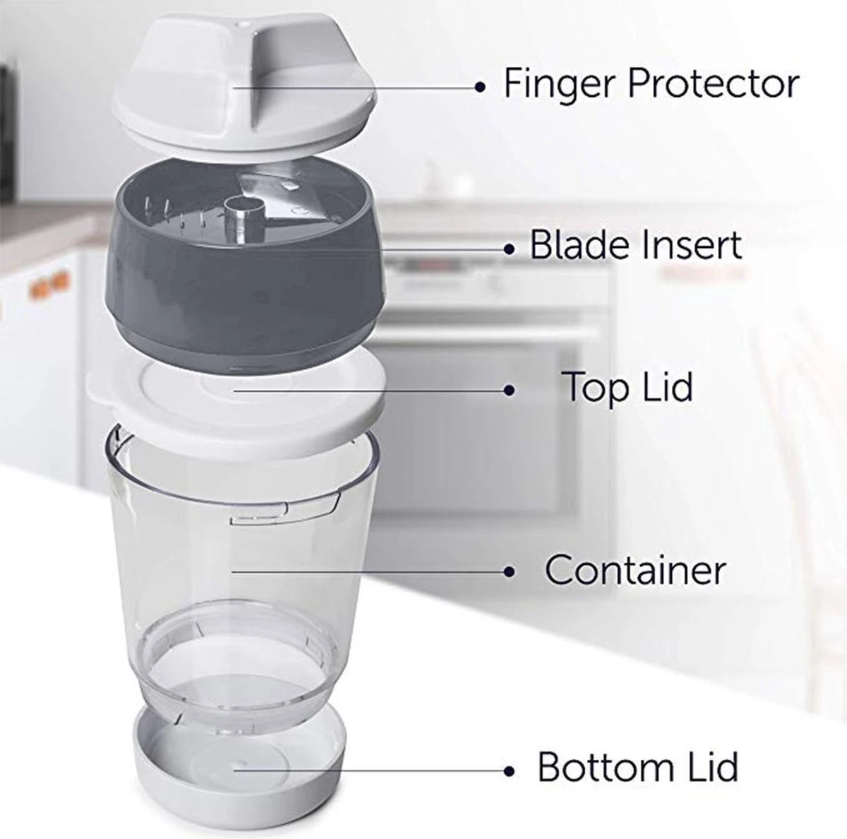 Kitchen4you Groentesnijder - Uiensnijder - Spiraalsnijder - 3 Standen - Afbeelding 3