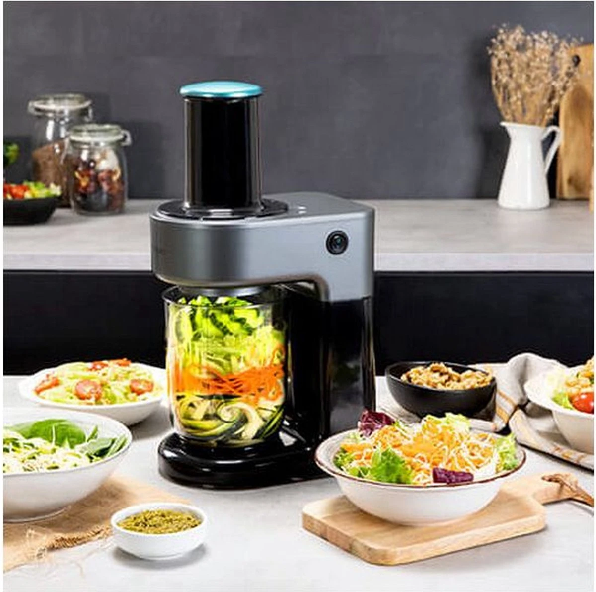 Cecotec - Elektrische Groentesnijder Machine SpiralChef 400 - 1 Liter - 80W - Antislip - Mandoline - Uiensnijder - Groentesnijder - Groentesnijder Electrisch - Afbeelding 2