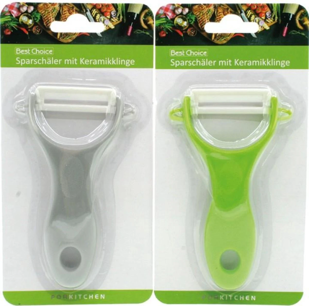 Dunschiller - Met Keramisch Mes - Diverse Kleuren - Voordeelverpakking 2 Stuks