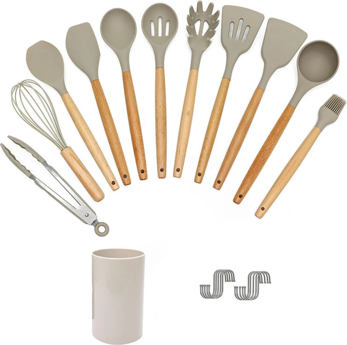 Merkloos Keukenset Kookgerei - Keukengerei Set - 13-delig - Able & Borret