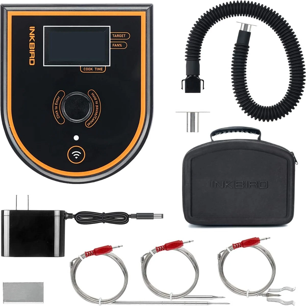 INKBIRD ISC-007BW EU Automatische Voedselthermometer Voor Big Green Egg, Kamado Joe, Meater, Weber, Primo, Vision Grill, Akorn Kamado, Smoker Controller EU - Afbeelding 5