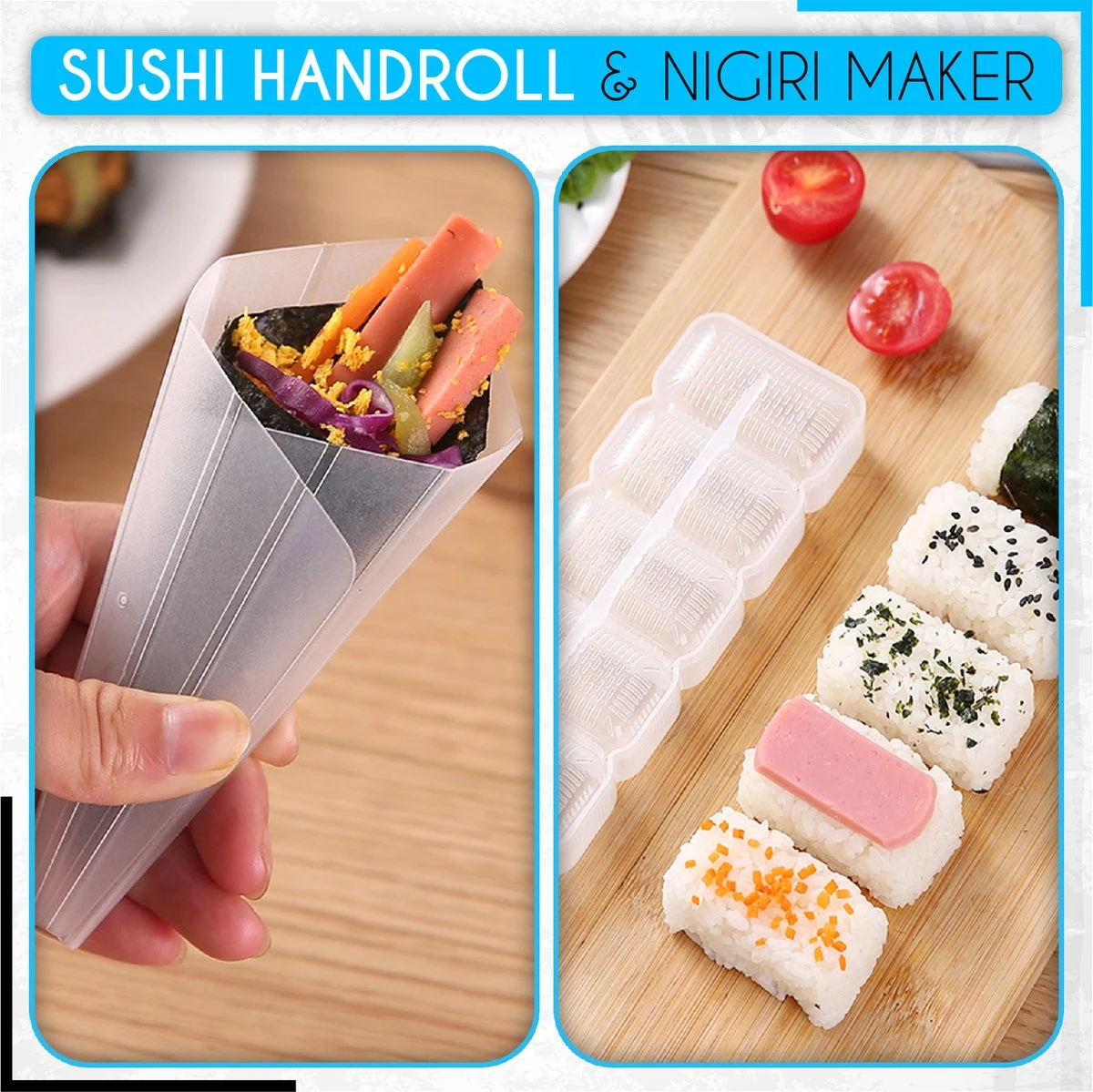 Sushi Bazooka - XXL Sushi Set - Sushi Kit Incl. 4 Paar Chopsticks - Sushi Maker - Afbeelding 4