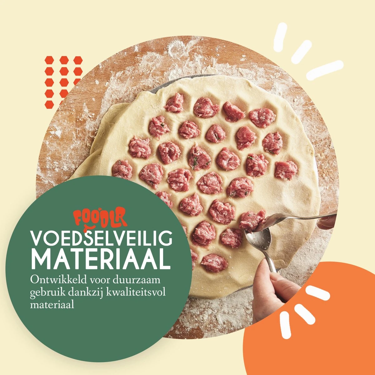 Foodlr Dumpling Maker Met 37 Gaten - Ravioli Maker Keuken Accessoires + Met Dumpling Kookboek - Afbeelding 3