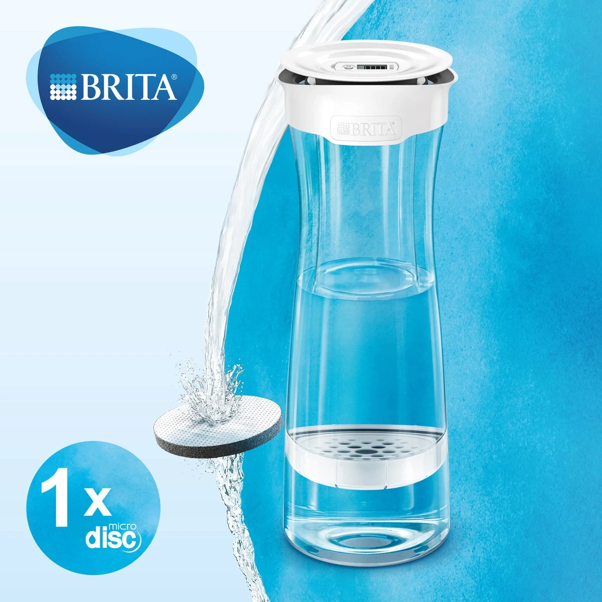 BRITA - Fill&Serve Waterfilterkaraf - 1,3L - Wit Grafiet - Inclusief 1 MicroDisc Waterfilter - Afbeelding 10