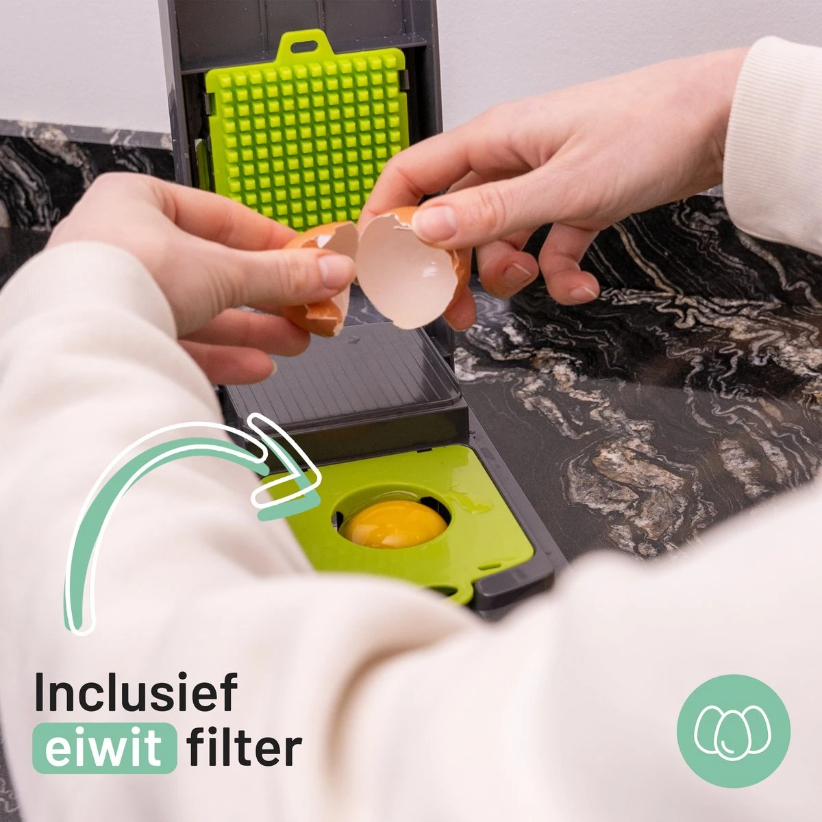 Triple J® Multi Functionele Mandoline Keukensnijder - Groentesnijder - Keukenmachine - Snijmachine - Rasp - Keuken Accessoires - Afbeelding 3