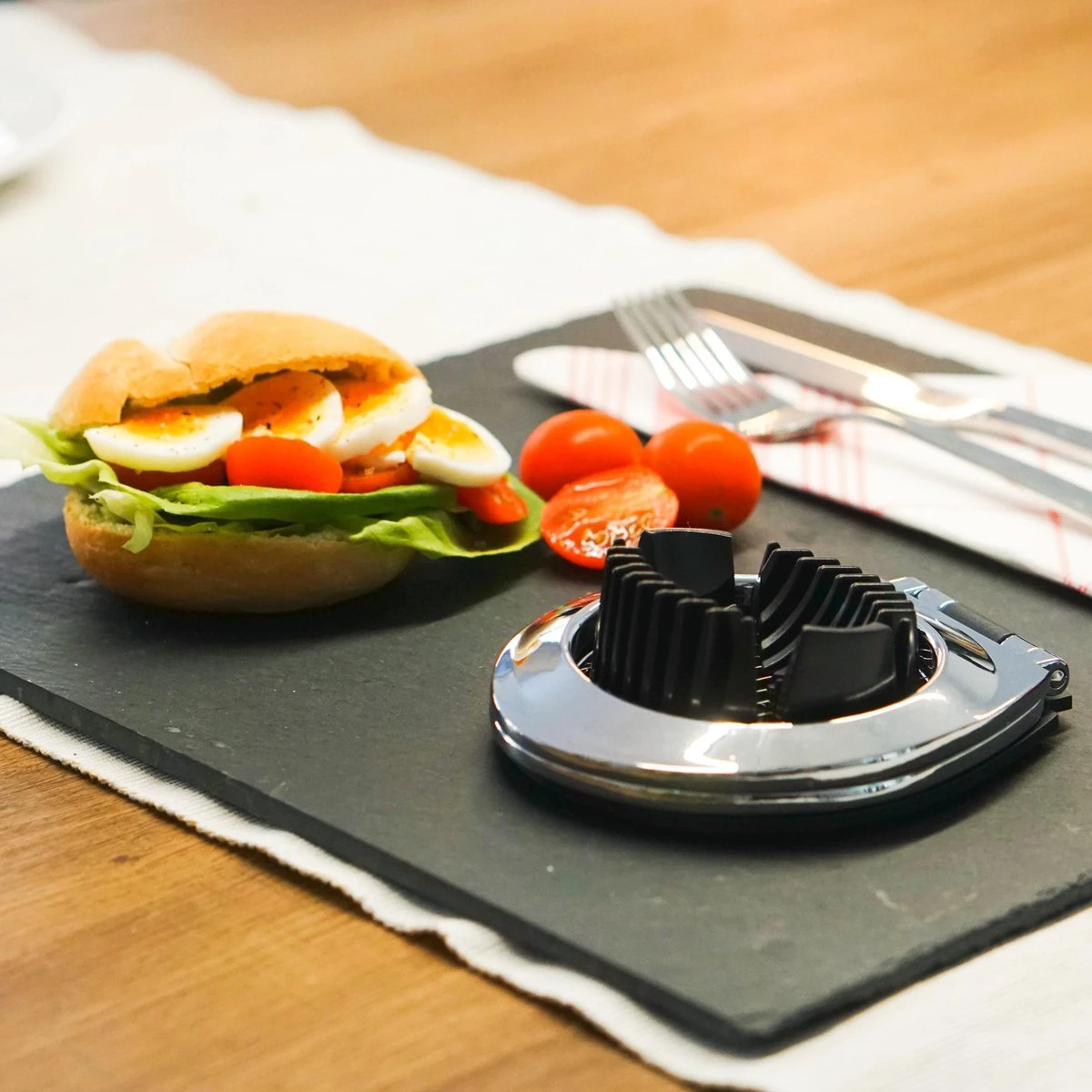 Multifunctionele Eiersnijder - RVS - Zwart/Zilver - Afbeelding 2