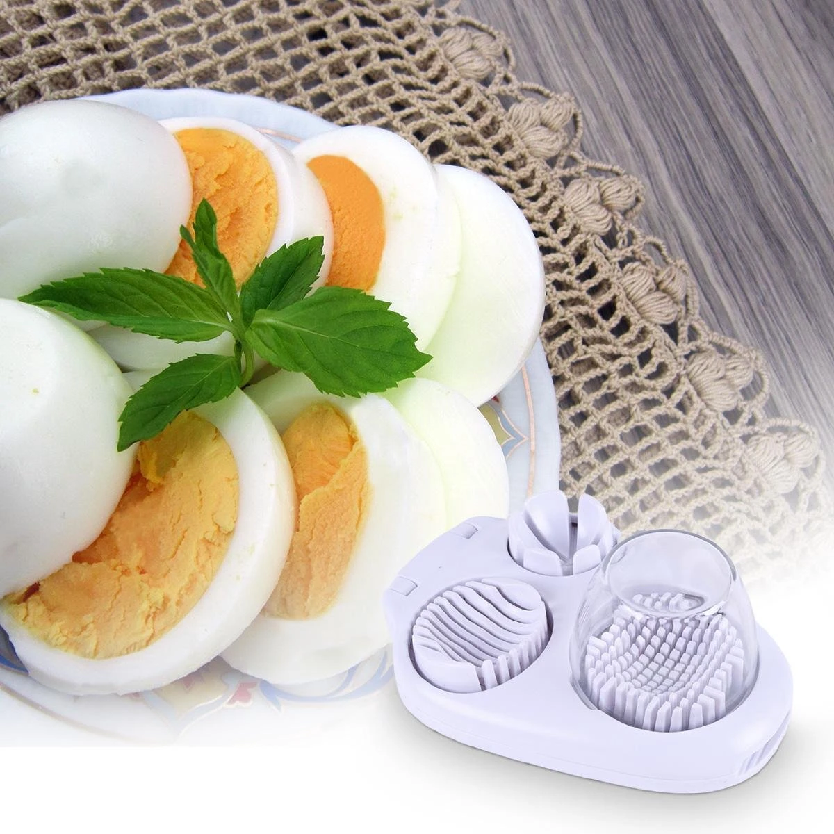 Dremdo Eiersnijder 3-delig | Vaatwasserbestendig | Incl. Eierprikker En Eierwekker - Eisnijder - Eiprikker - Eiwekker - Afbeelding 3