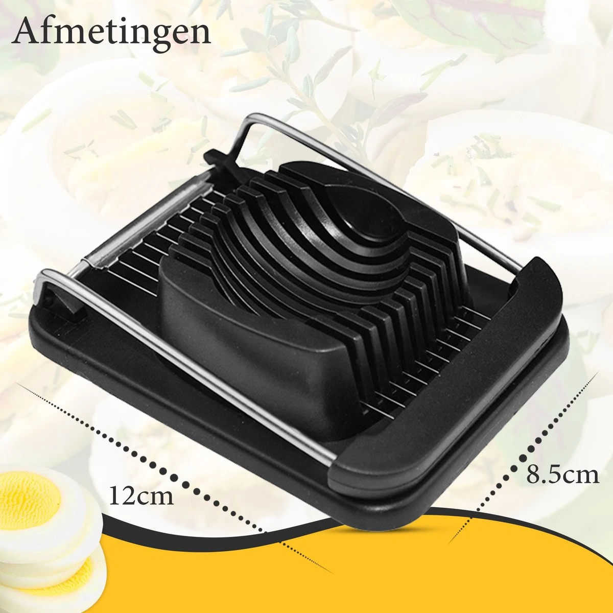 ProudProducts Eiersnijder – Eisnijder - Keukengerei – Vaatwasserbestendig – Kunststof - Zwart - Afbeelding 8